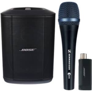 Portable bluetooth speaker with radio mic