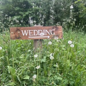 Pair of wedding signs