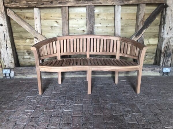 Teak banana bench